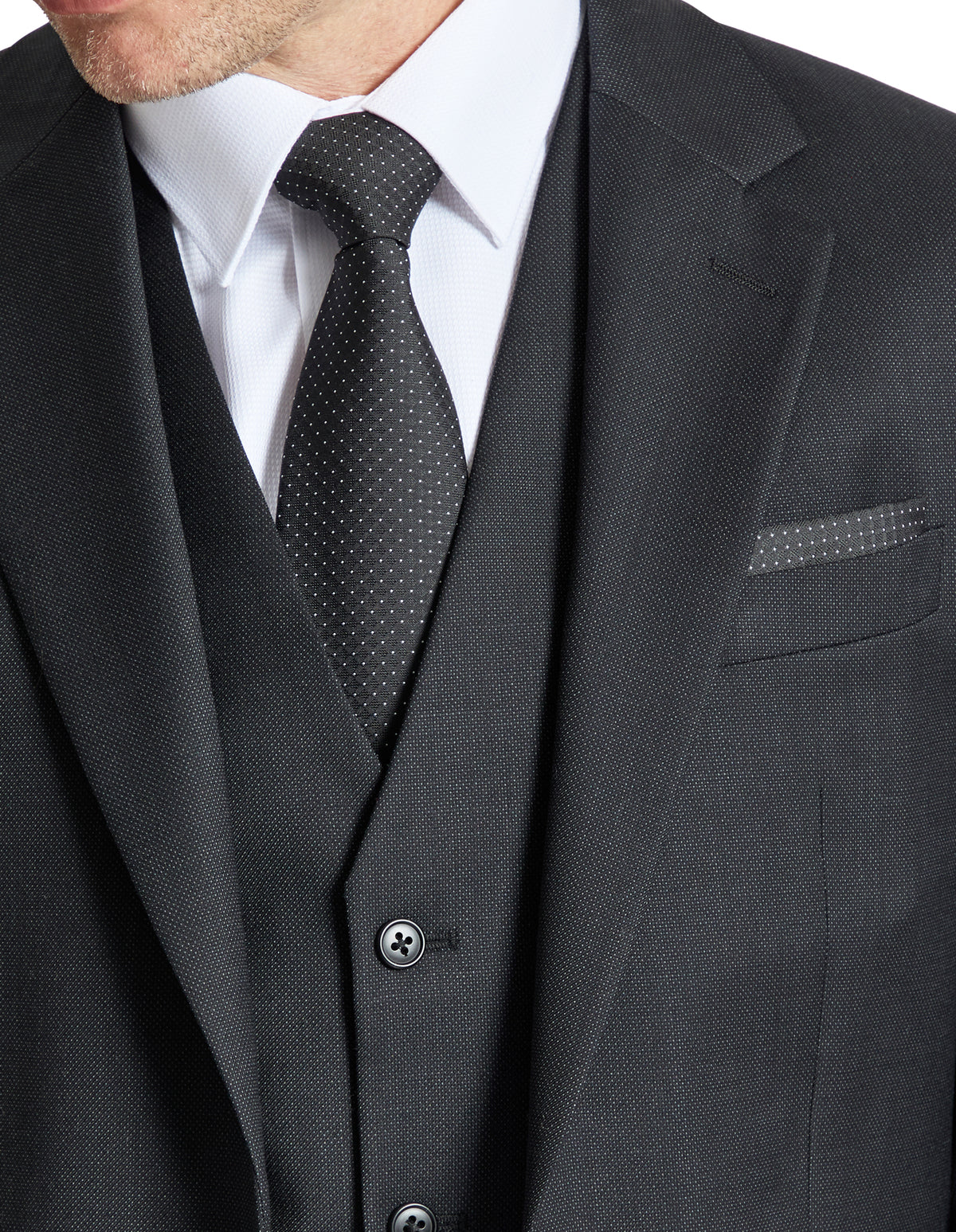 Michel 101 Black Wool Suit Jacket