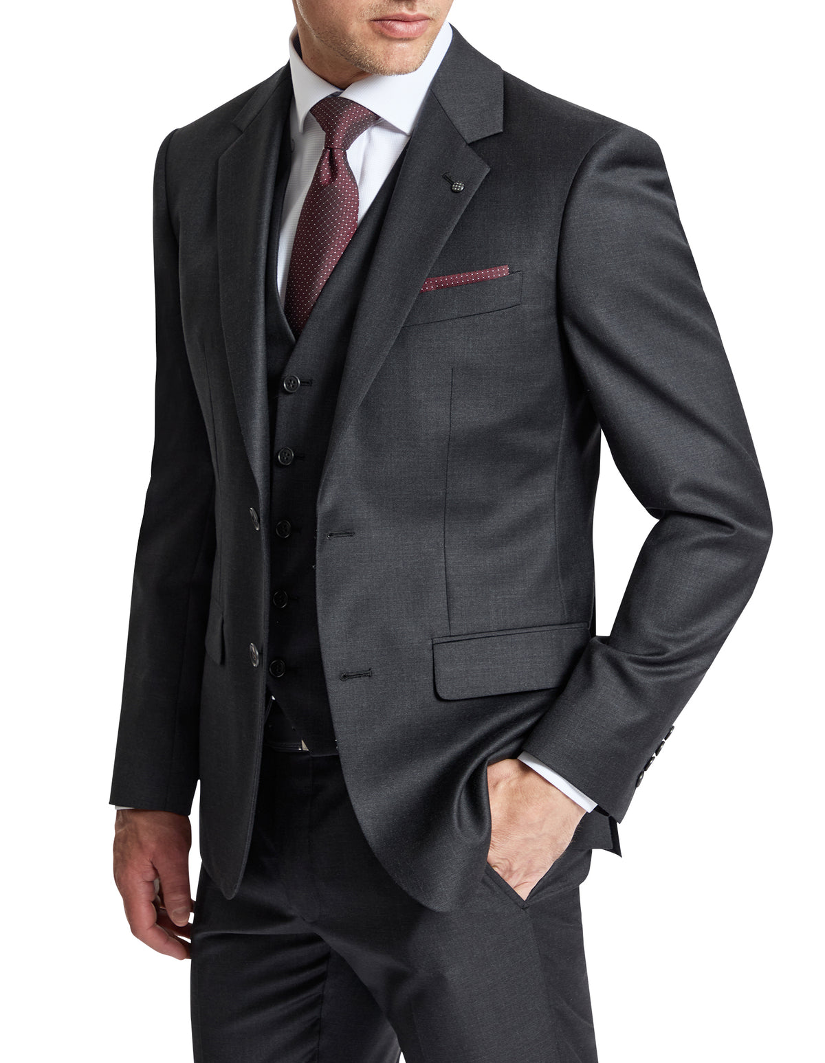 Shape 106 Charcoal Wool Suit Jacket