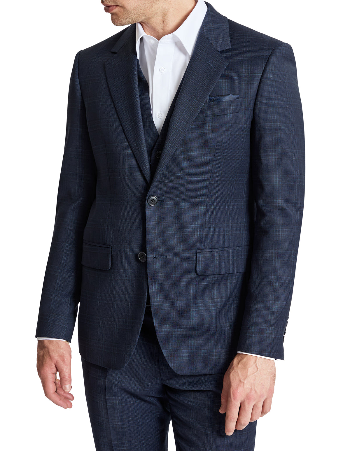 Ritchie 108 Navy Wool Stretch Suit Jacket