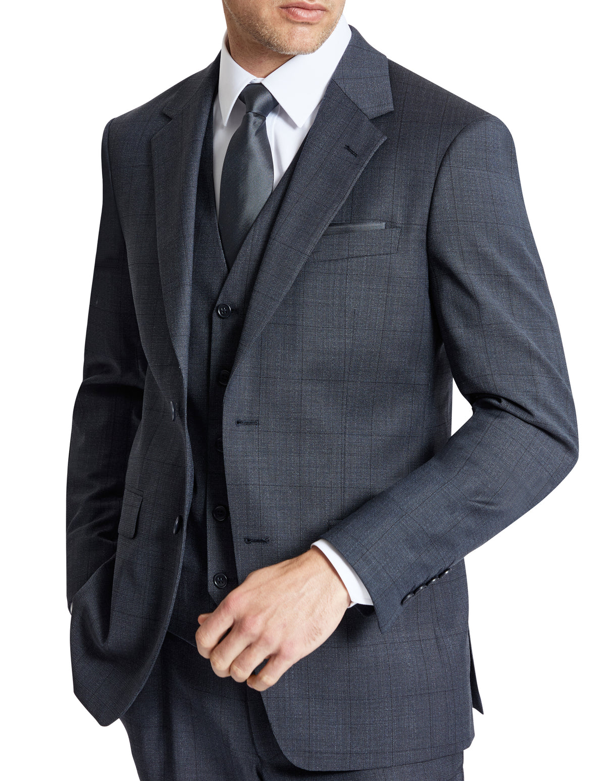 Ritchie 107 Navy Wool Stretch Suit Jacket