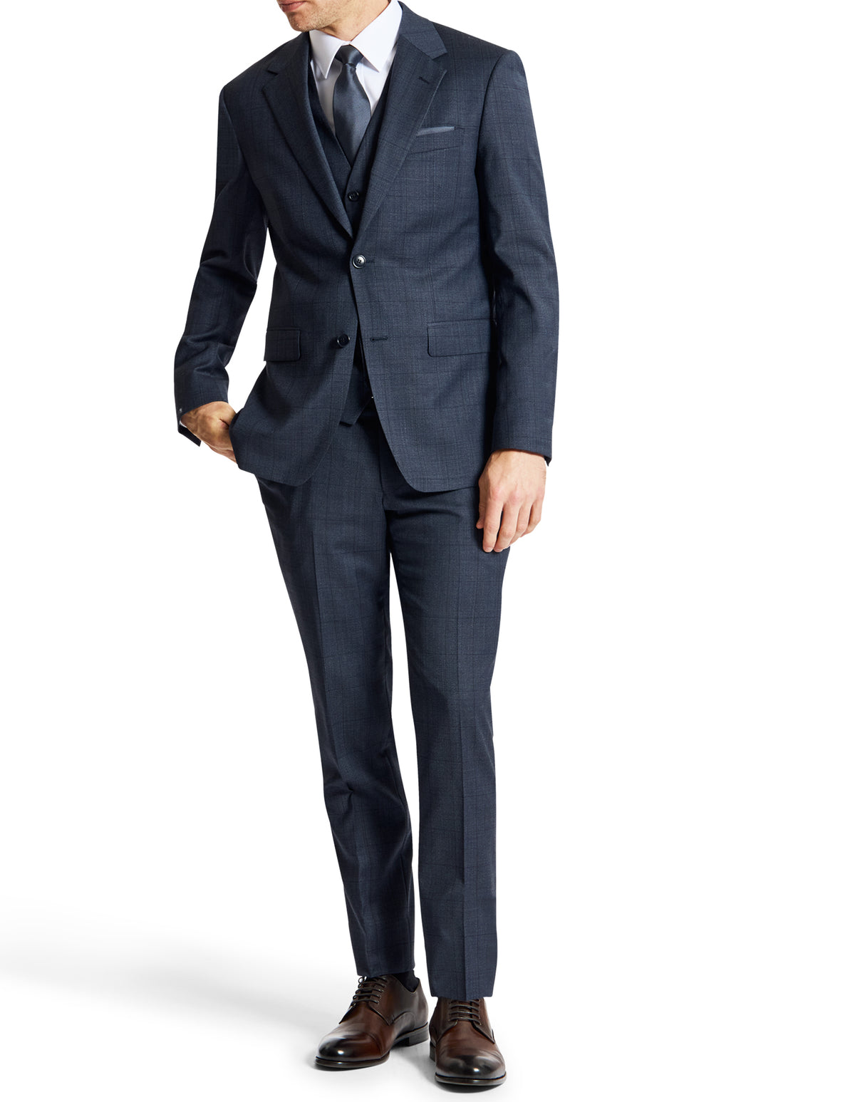 Ritchie 107 Navy Wool Stretch Suit Jacket