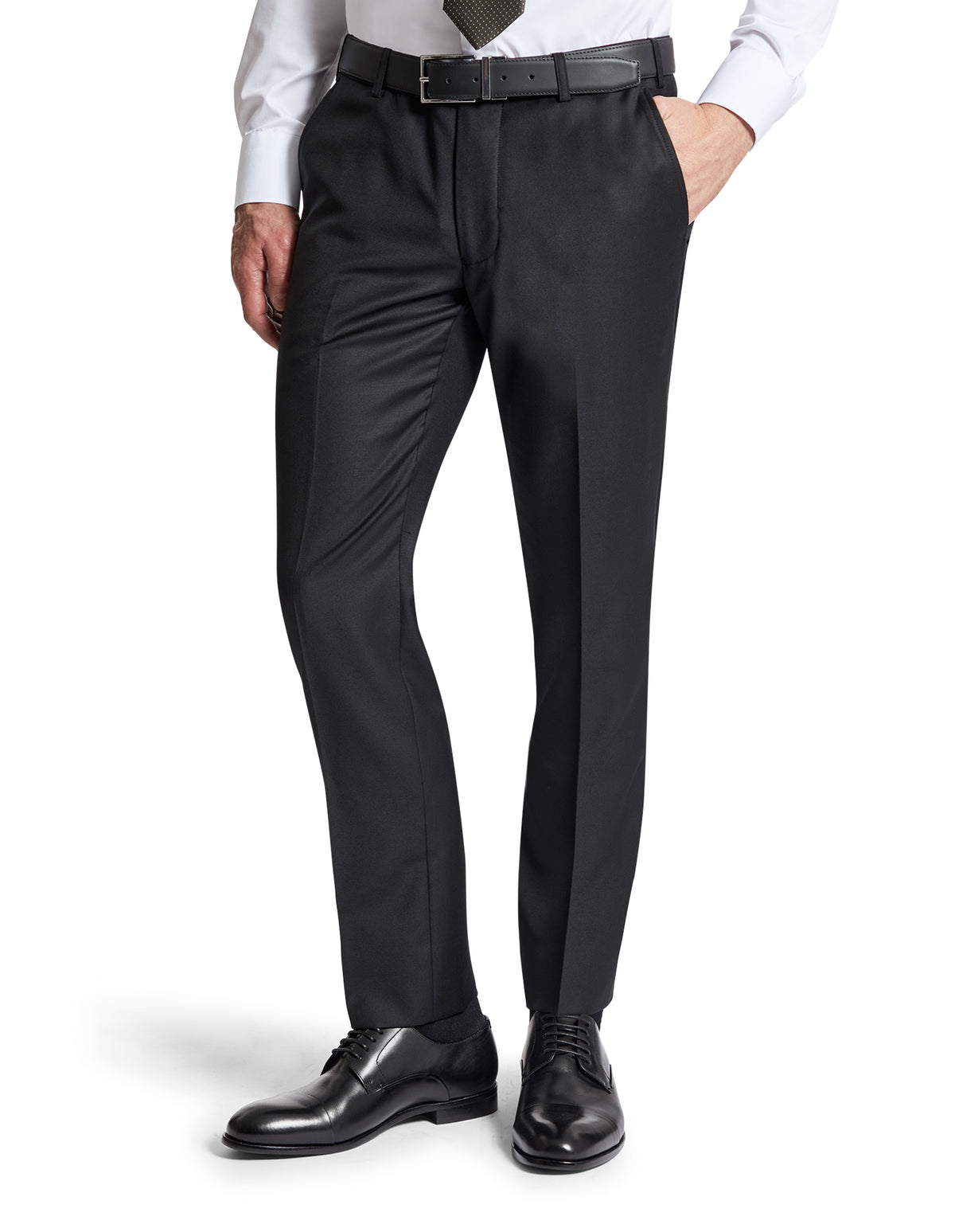 Edward 106 Black Wool Trouser