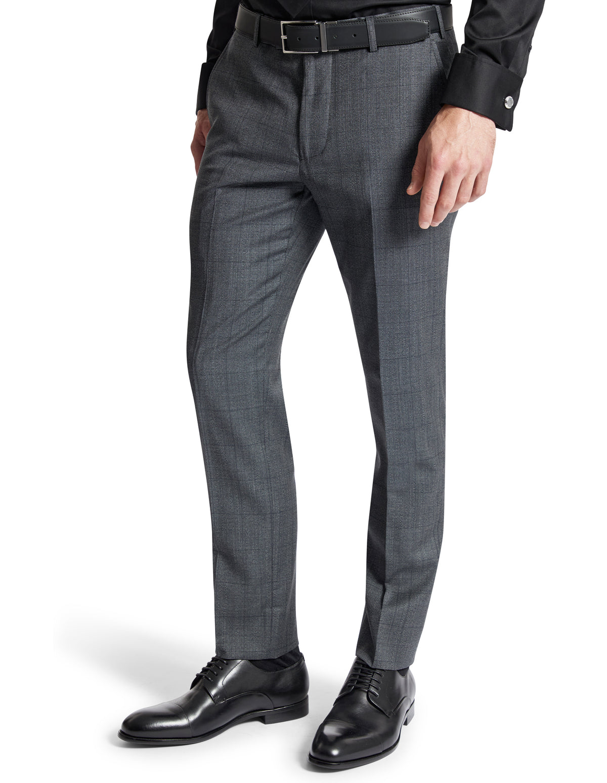 Edward 107 Charcoal Wool Stretch Trouser