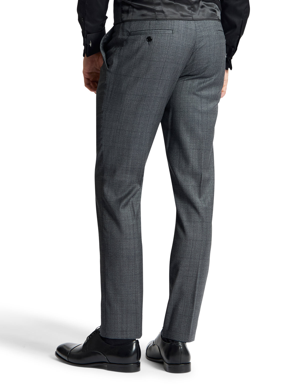 Edward 107 Charcoal Wool Stretch Trouser