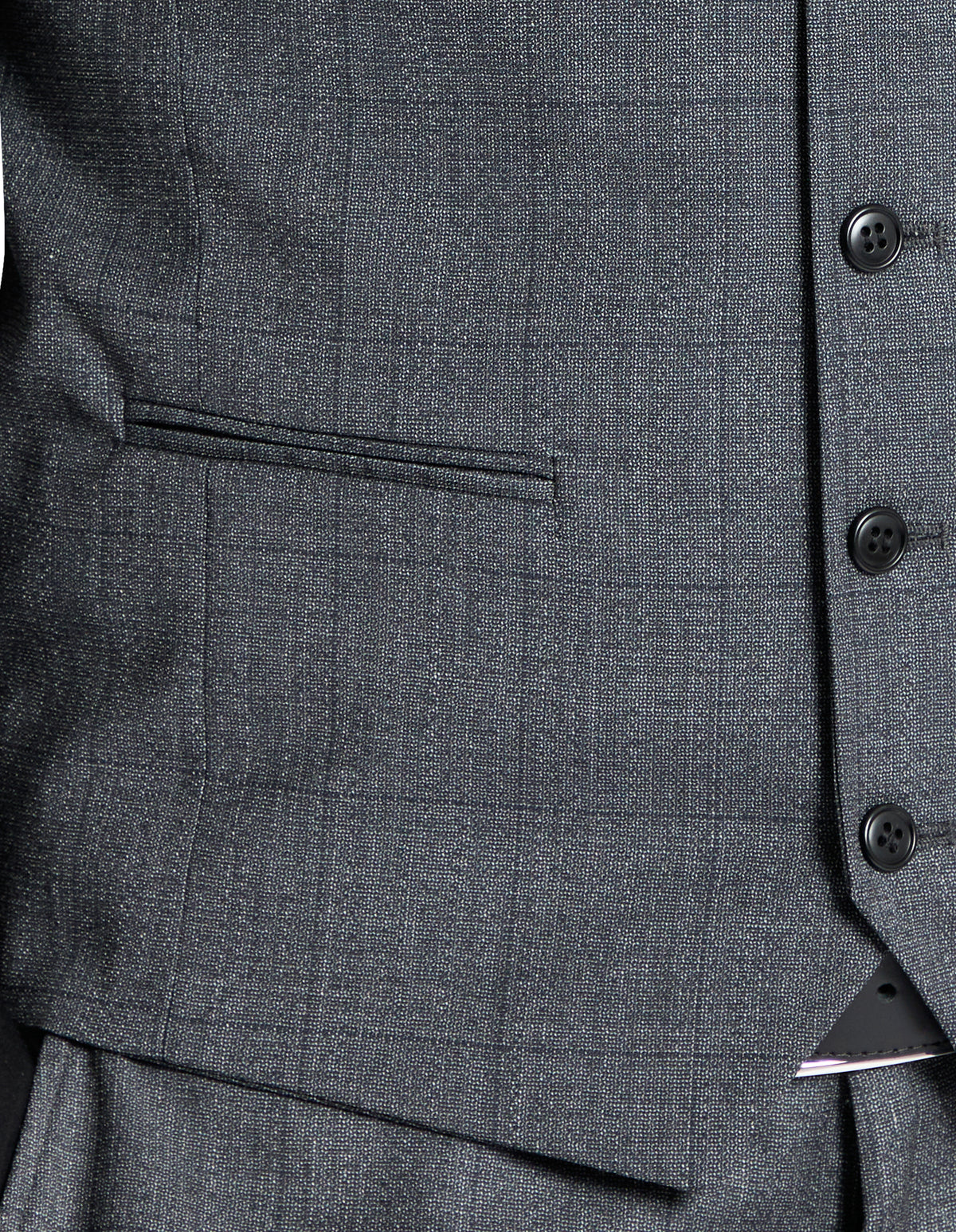 Ryan 107 Charcoal Wool Stretch Waistcoat