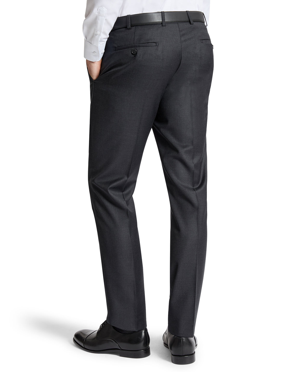 Edward 106 Charcoal Wool Trouser