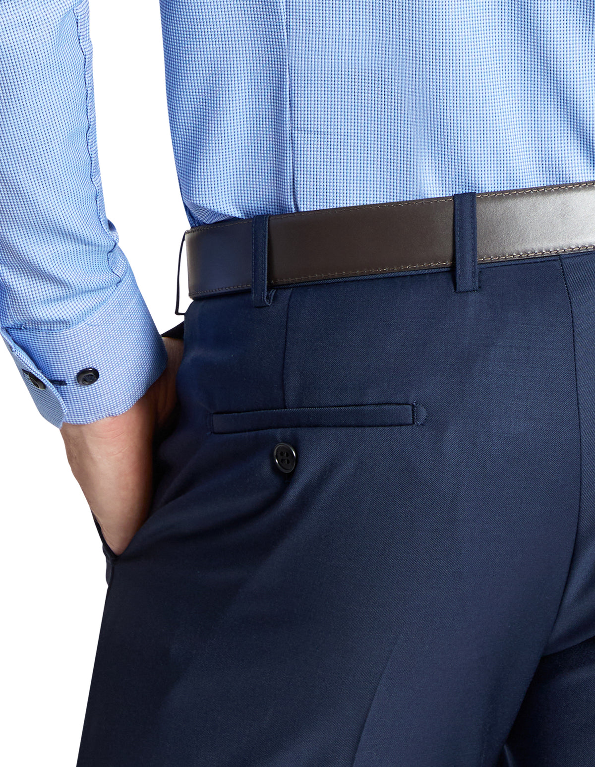 Edward 106 Deep Blue Wool Trouser