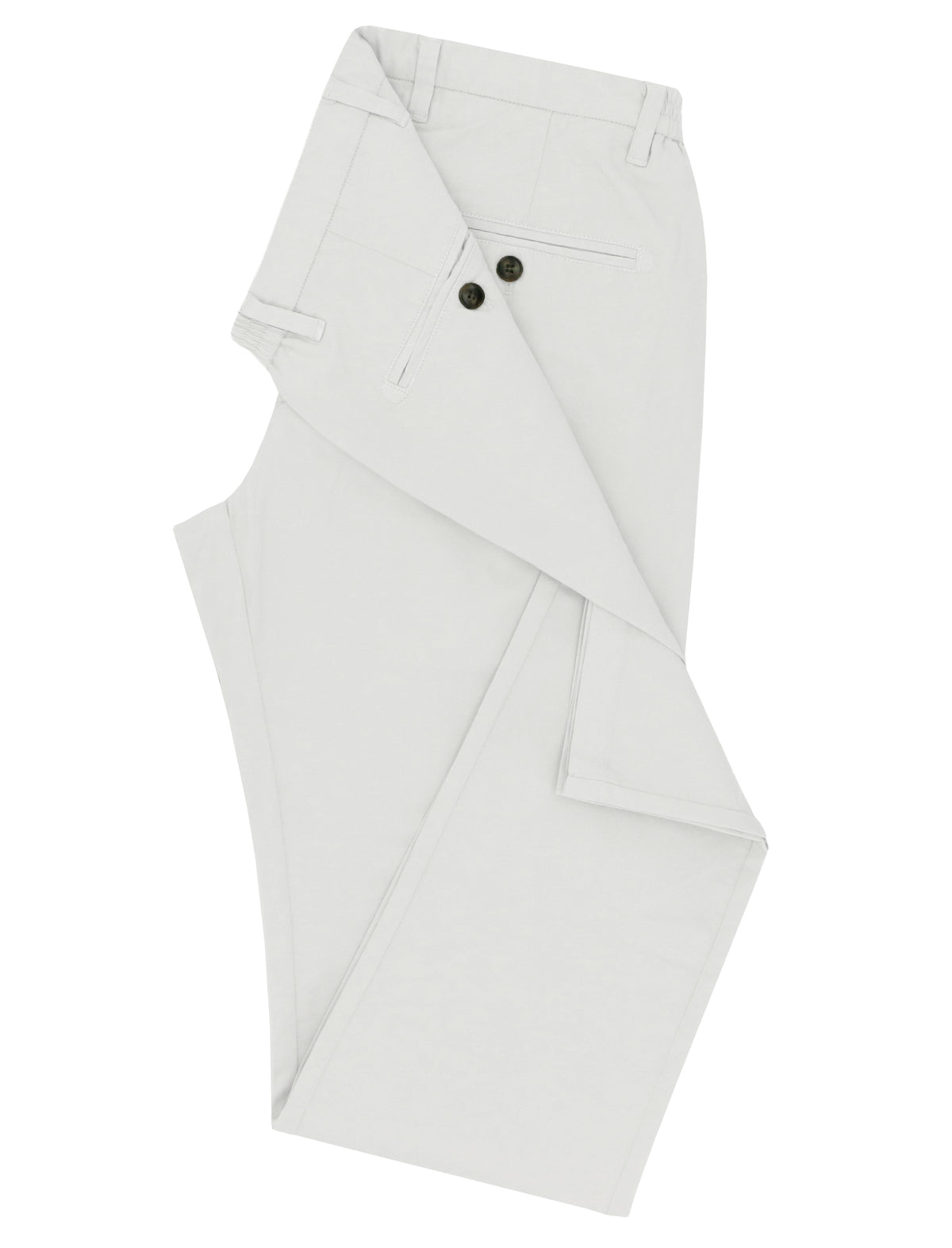 Jude White Cotton Stretch Chino