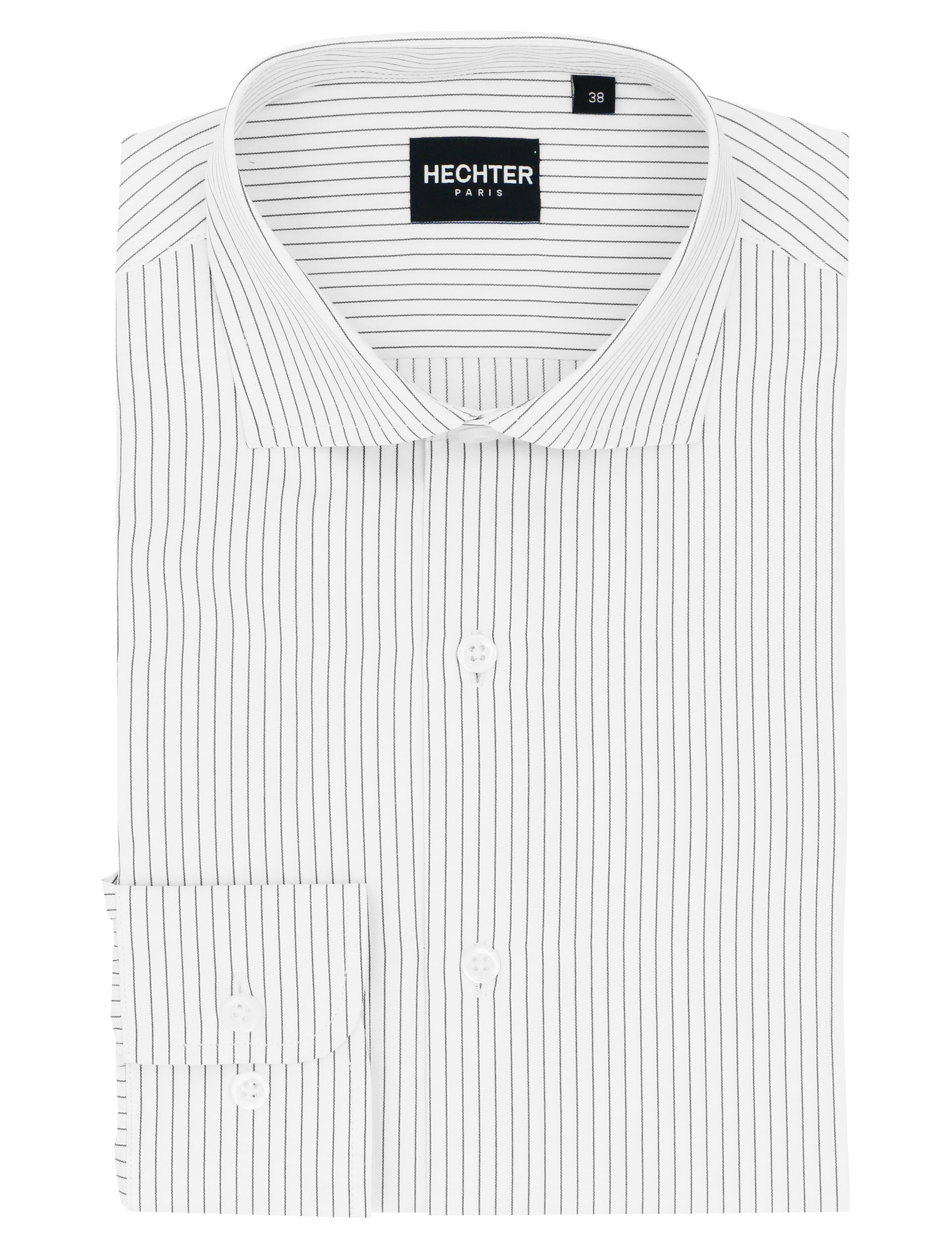 Jacque Grey Pinstripe Cotton Blend Business Shirt