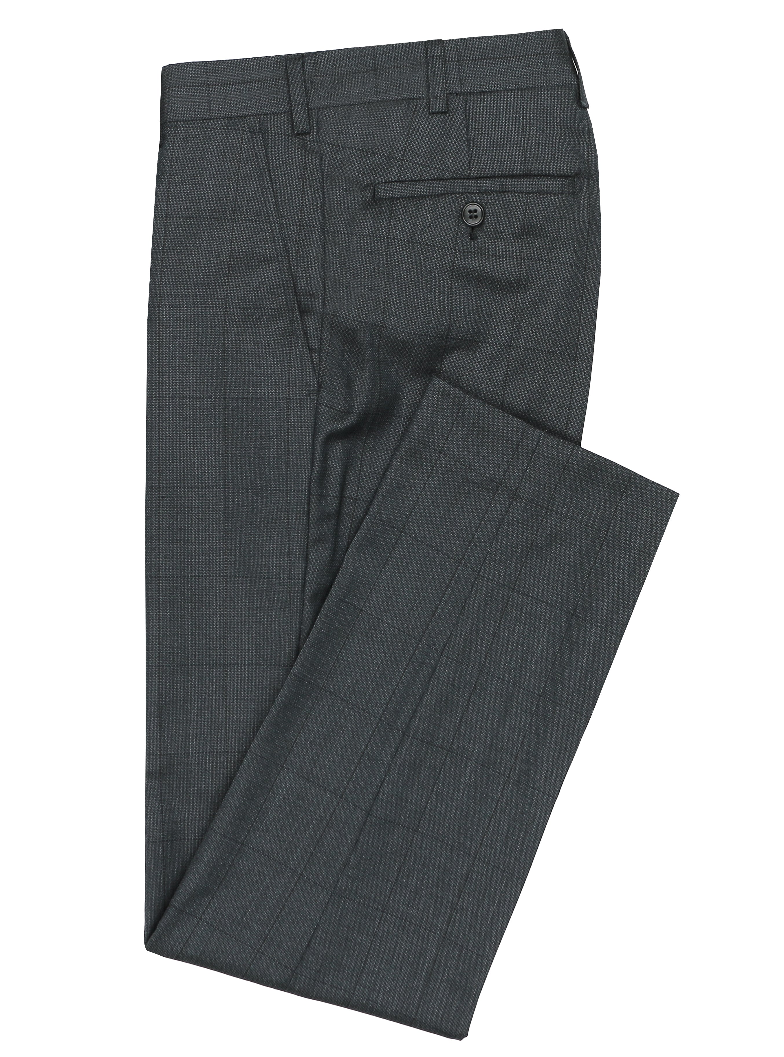 Edward 107 Charcoal Wool Stretch Trouser
