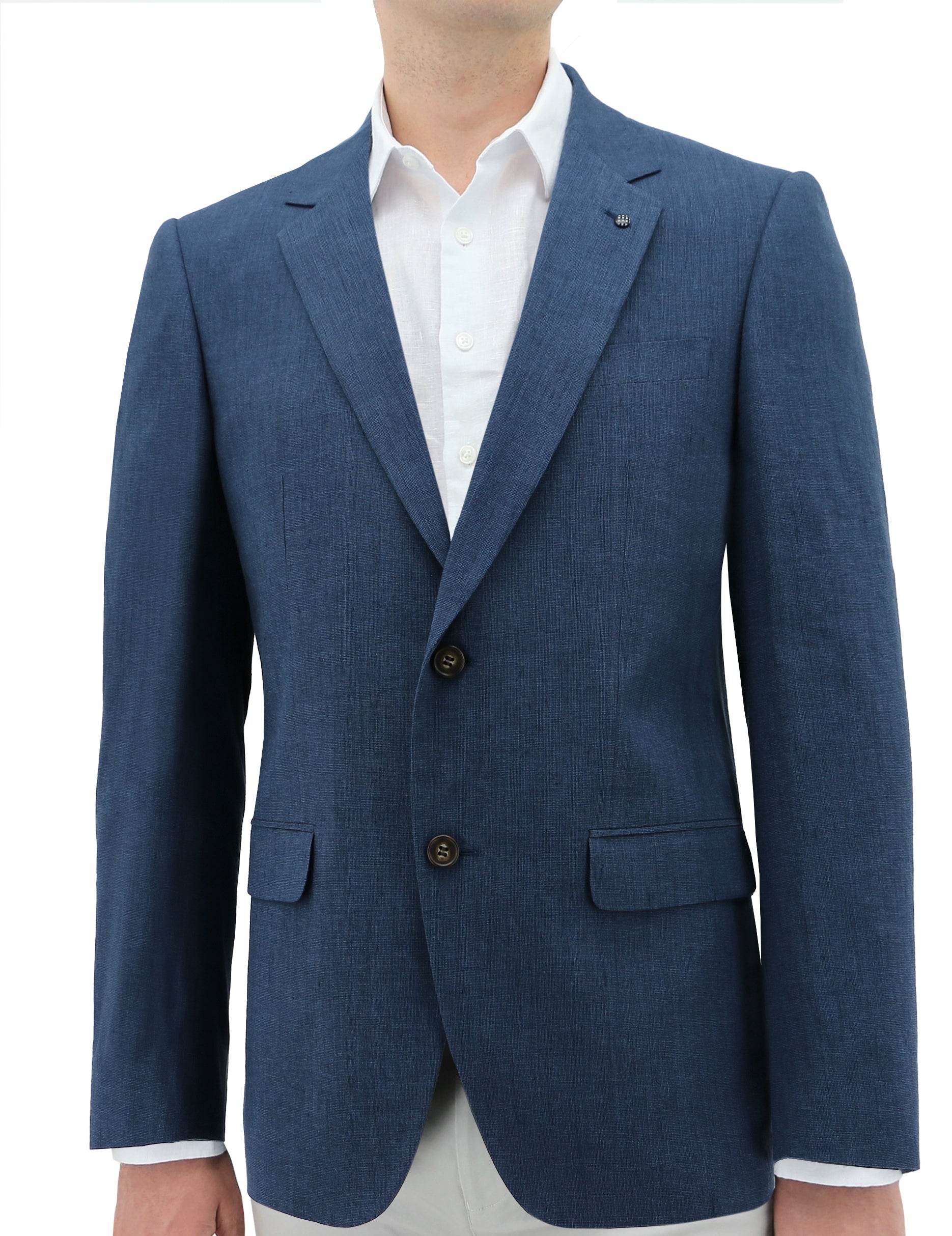 Shape Buggy 340 Navy Linen Stretch Suit Jacket
