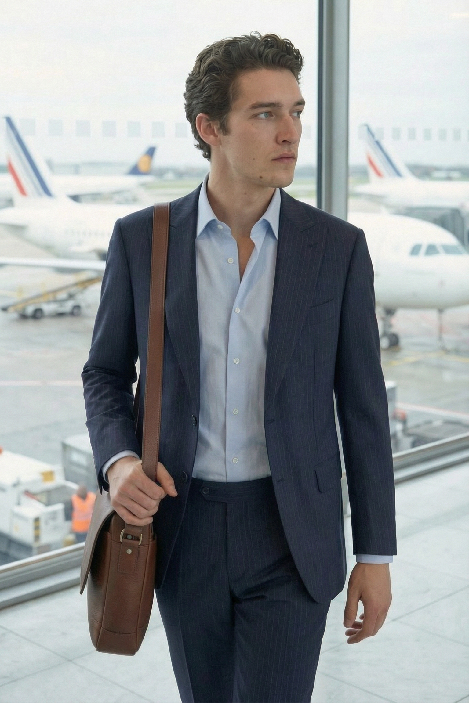 Cannes Blake Blue Pinstriped Suit