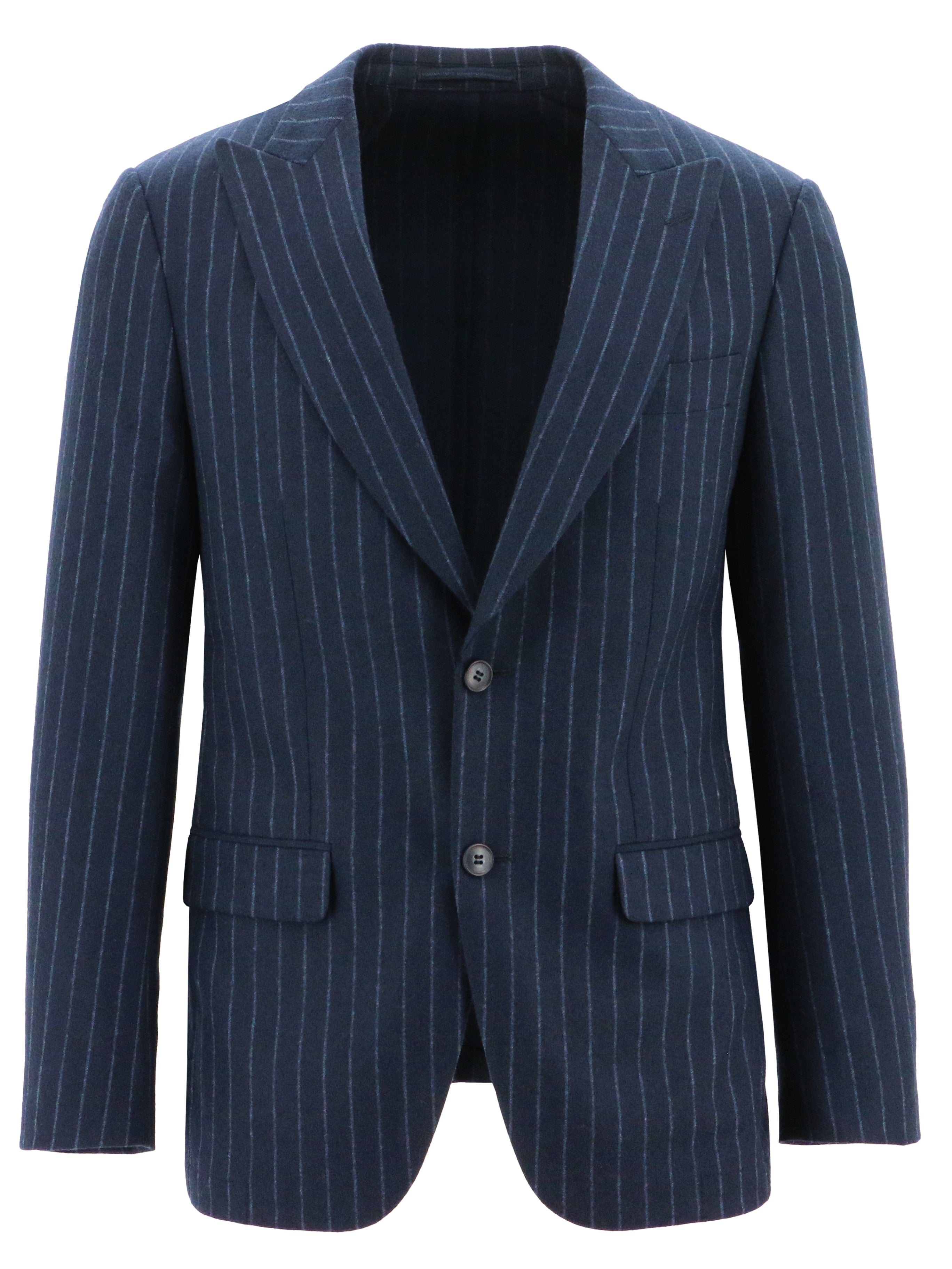 Cannes Navy Pinstripe Wool Blend Sports Jacket