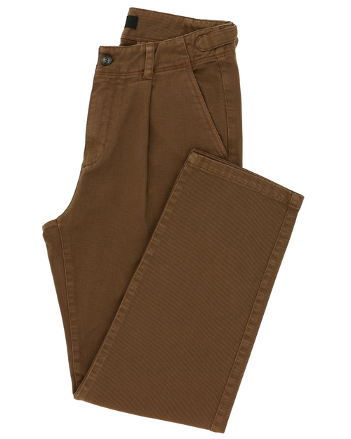 Milo Chestnut Side Tab Cotton Chino