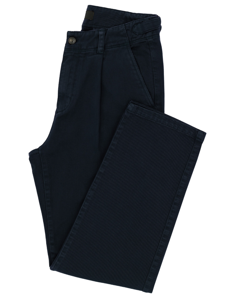 Milo Navy Side Tab Cotton Chino