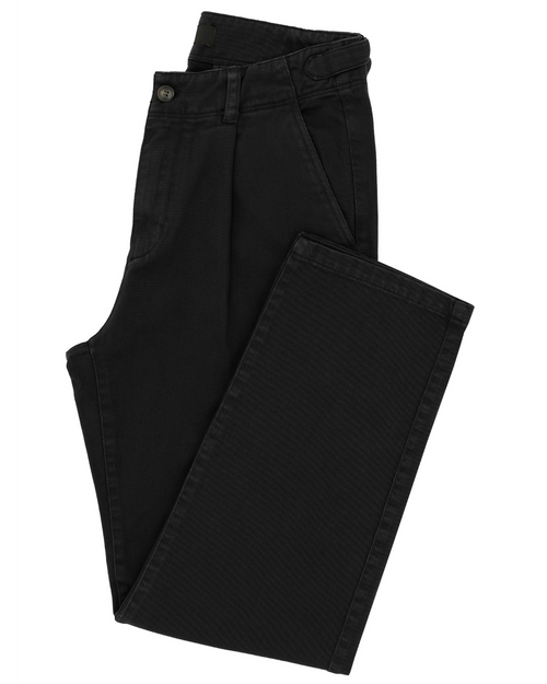 Milo Black Side Tab Cotton Chino
