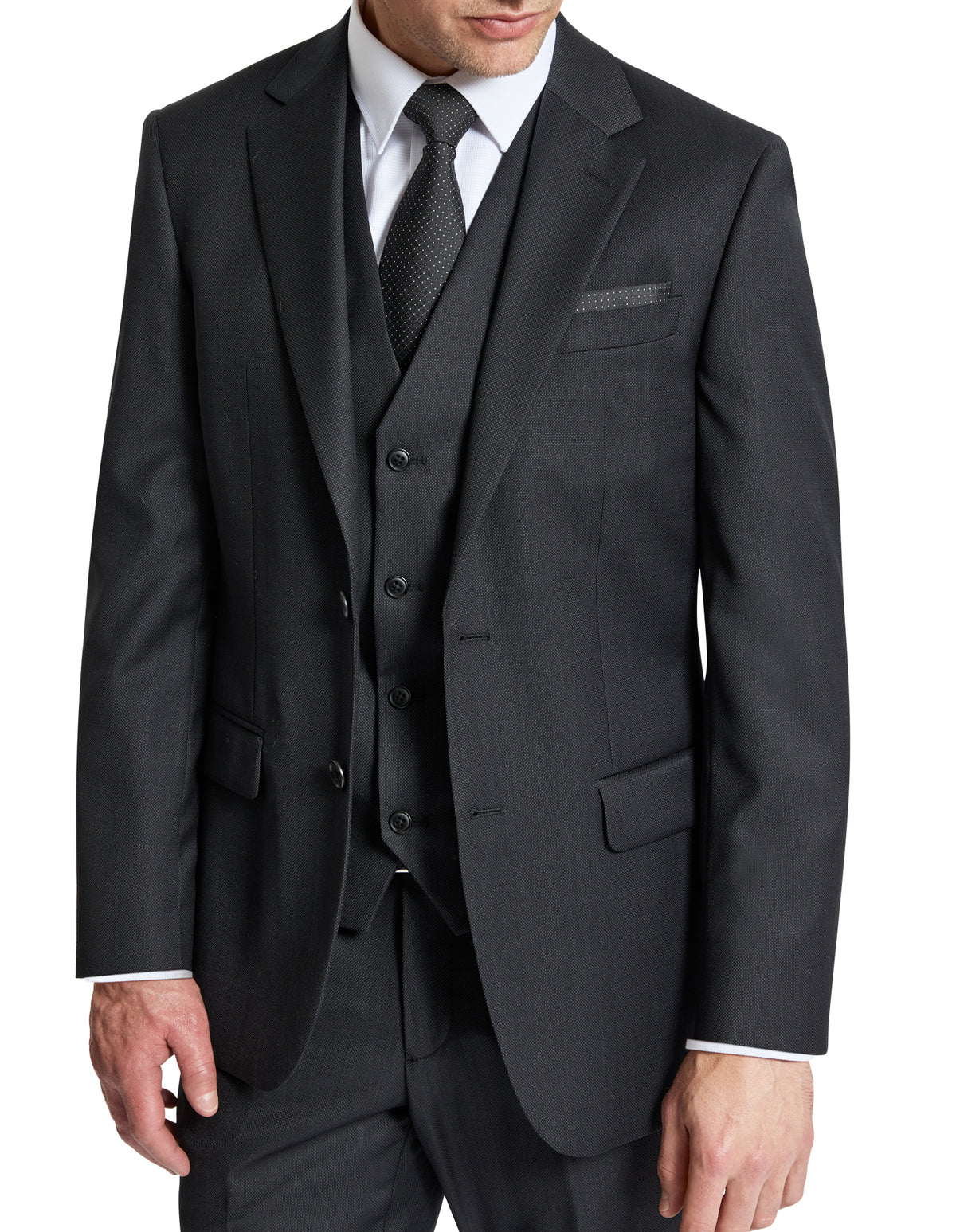 Michel 101 Black Wool Suit Jacket