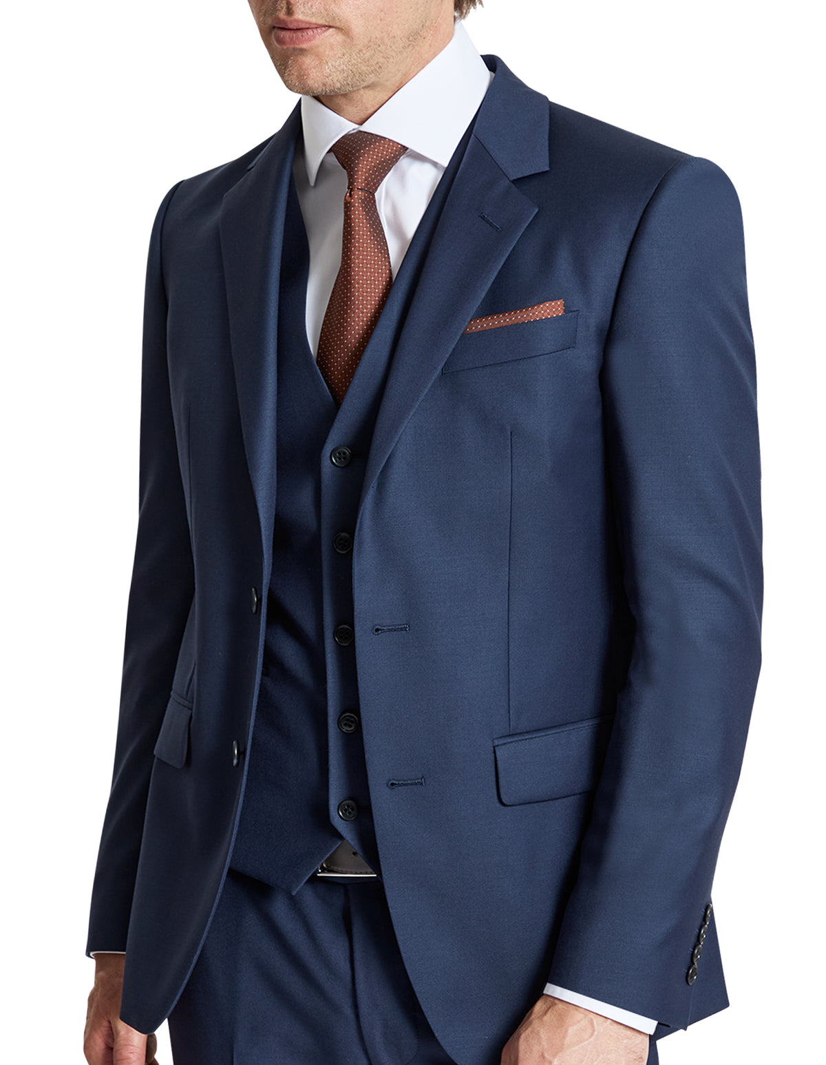 Shape 106 Deep Blue Wool Suit Jacket