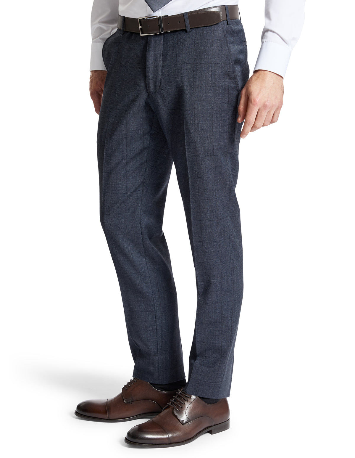 Edward 107 Navy Wool Stretch Trouser