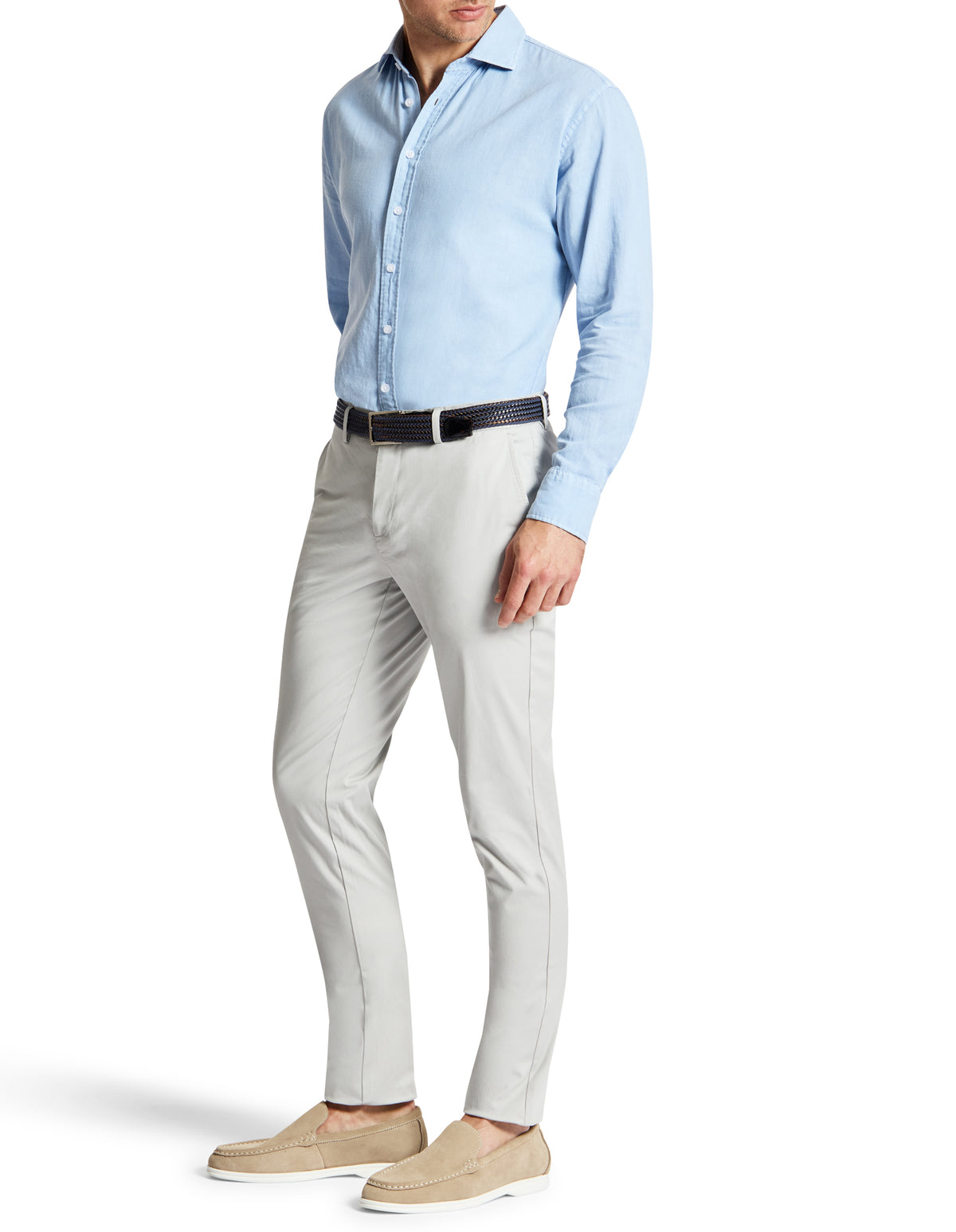 Light Grey 490 Slim Chino