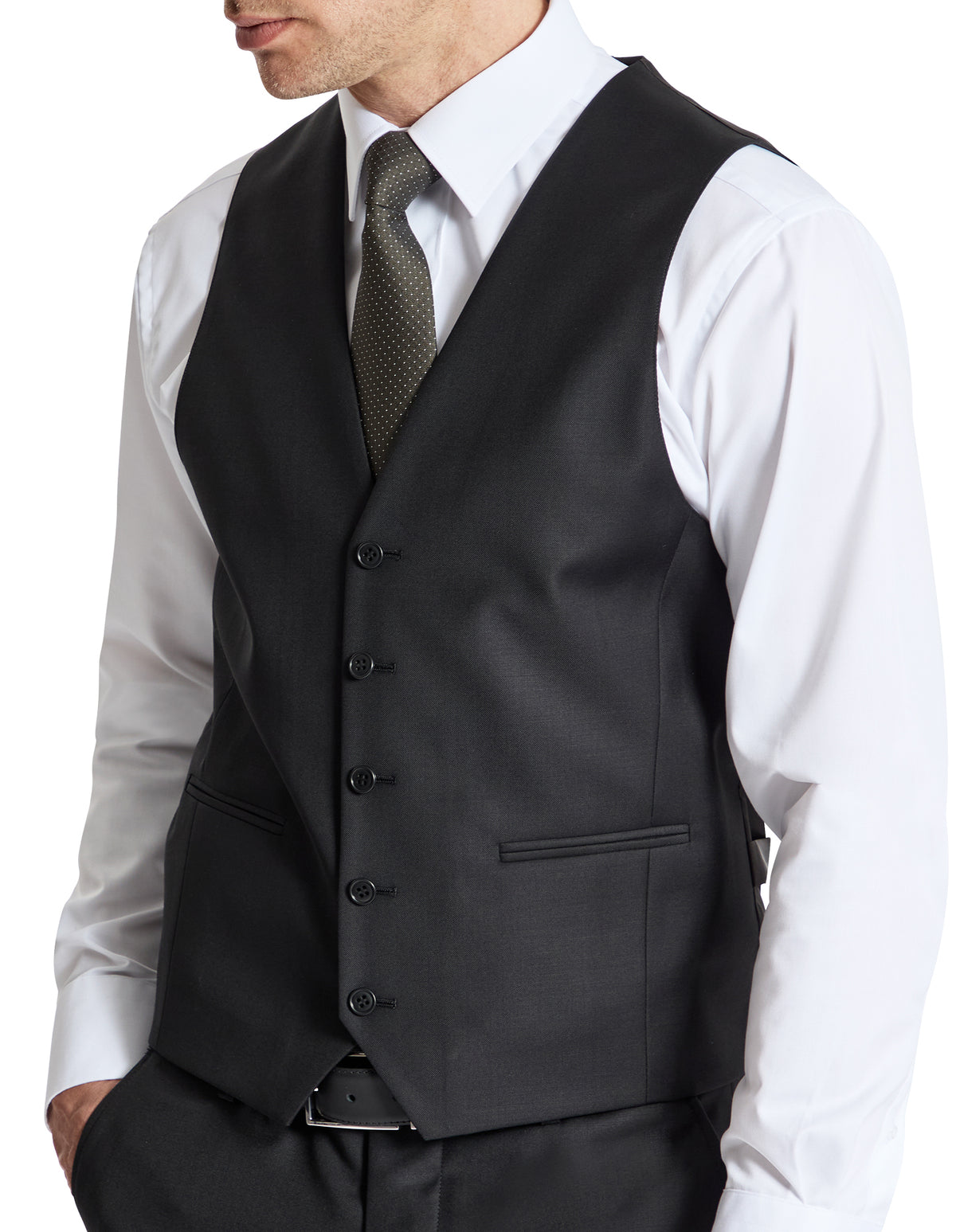 Ryan 106 Black Wool Waistcoat