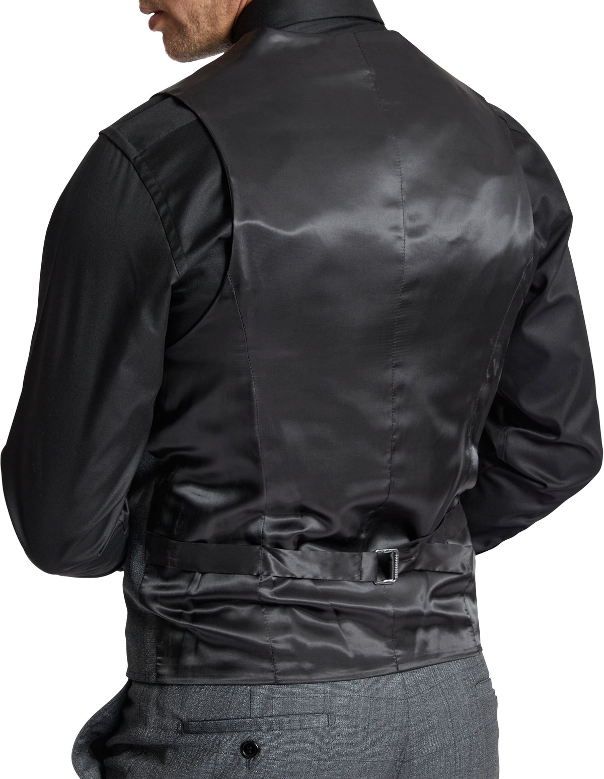 Ryan 107 Charcoal Wool Stretch Waistcoat