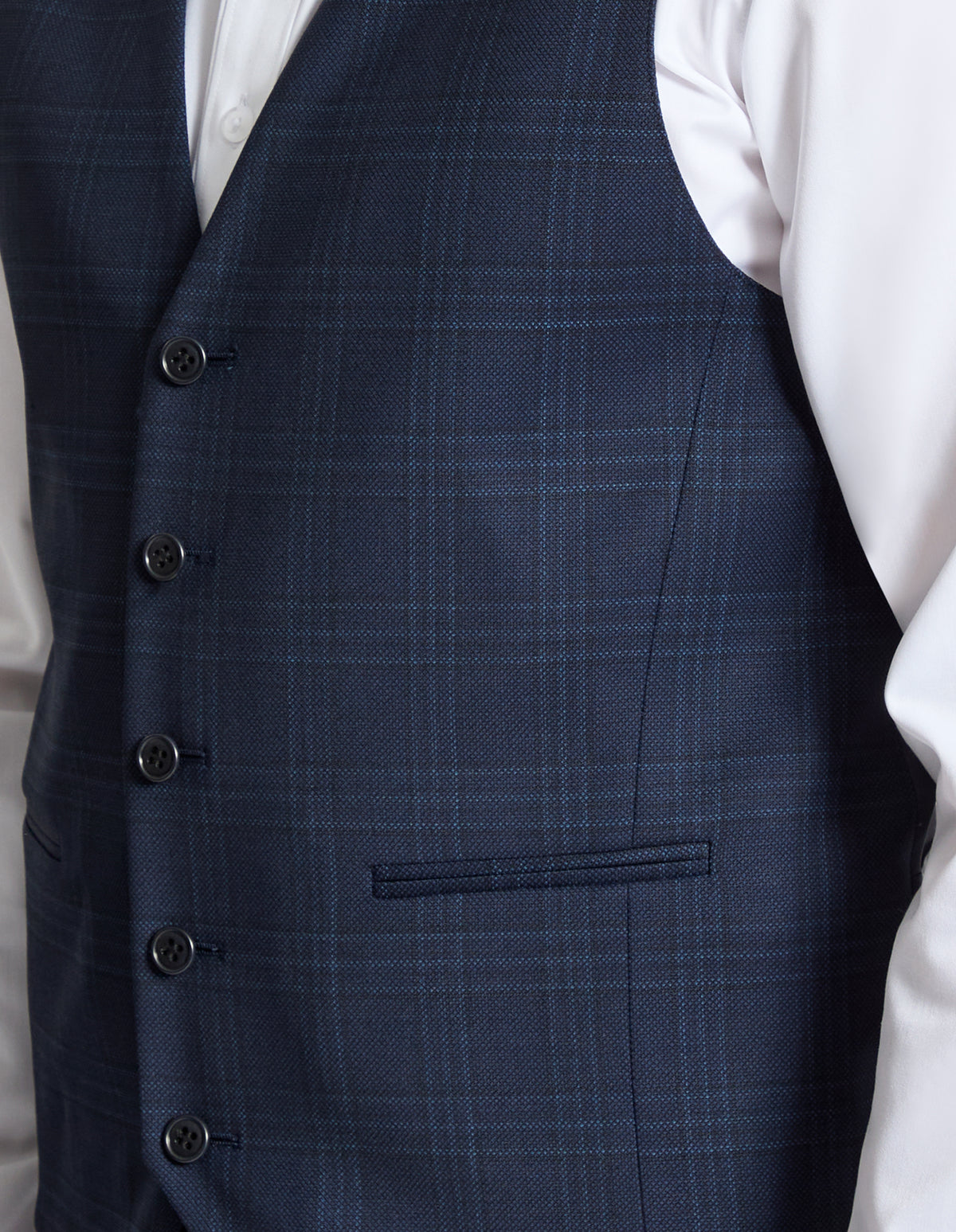 Ryan 108 Navy Wool Stretch Waistcoat