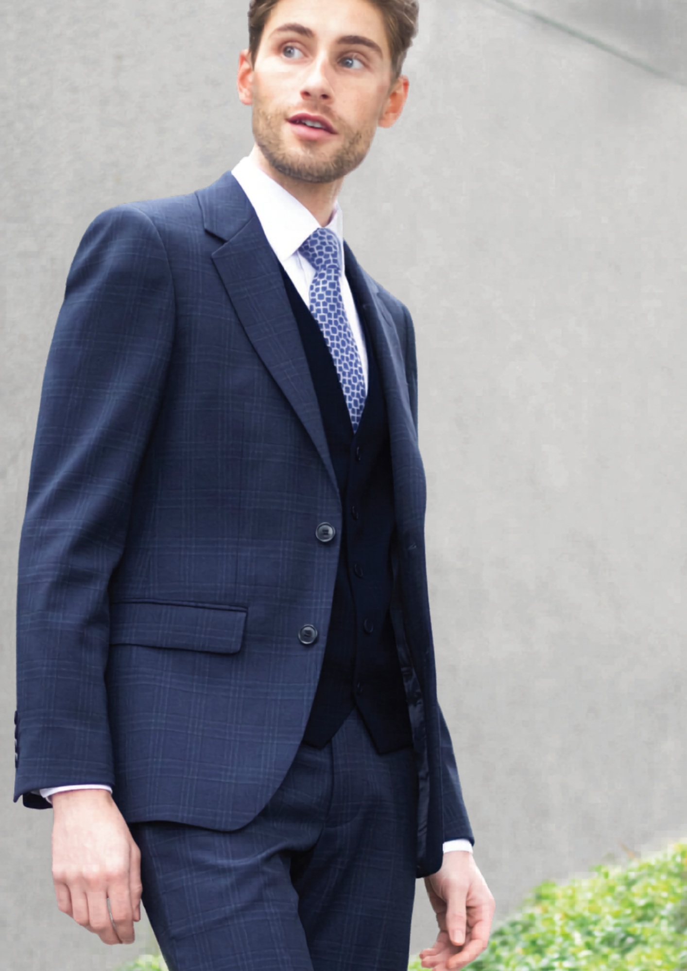 Ritchie 108 Navy Wool Stretch Suit Jacket