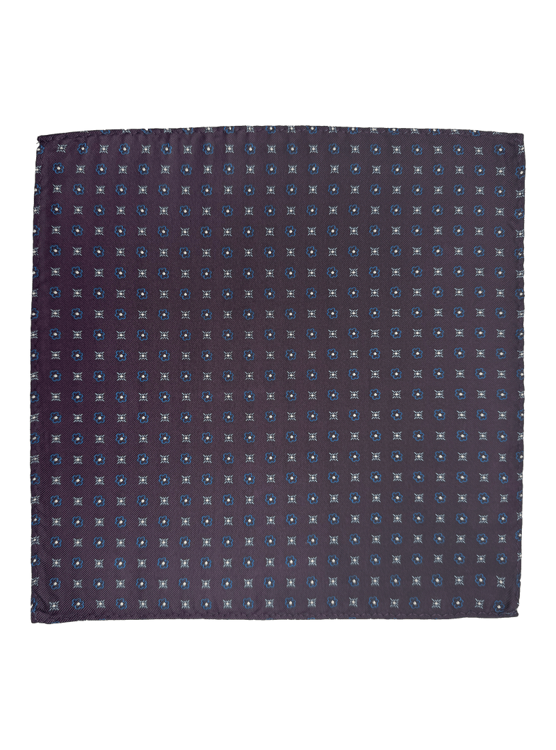 Purple Tile Print Pocket Square