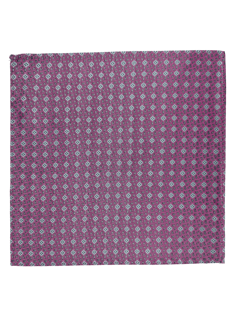 Purple Tile Print Pocket Square