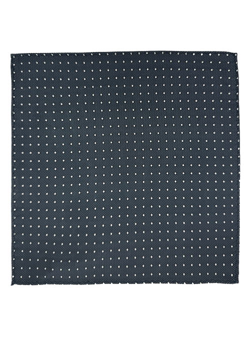 Charcoal Dotted Pocket Square
