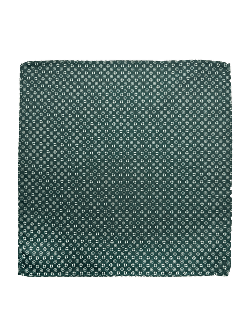 Green Tile Print Pocket Square