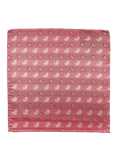 Pink Paisley Pocket Square