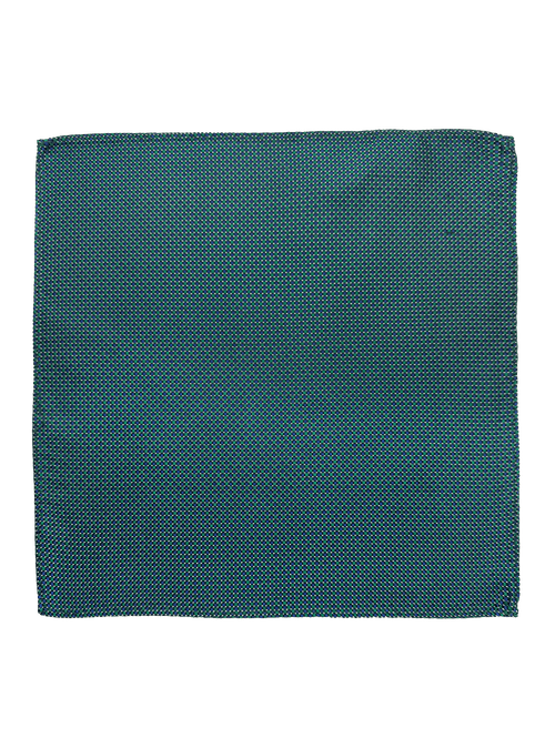 Blue Green Woven Pocket Square