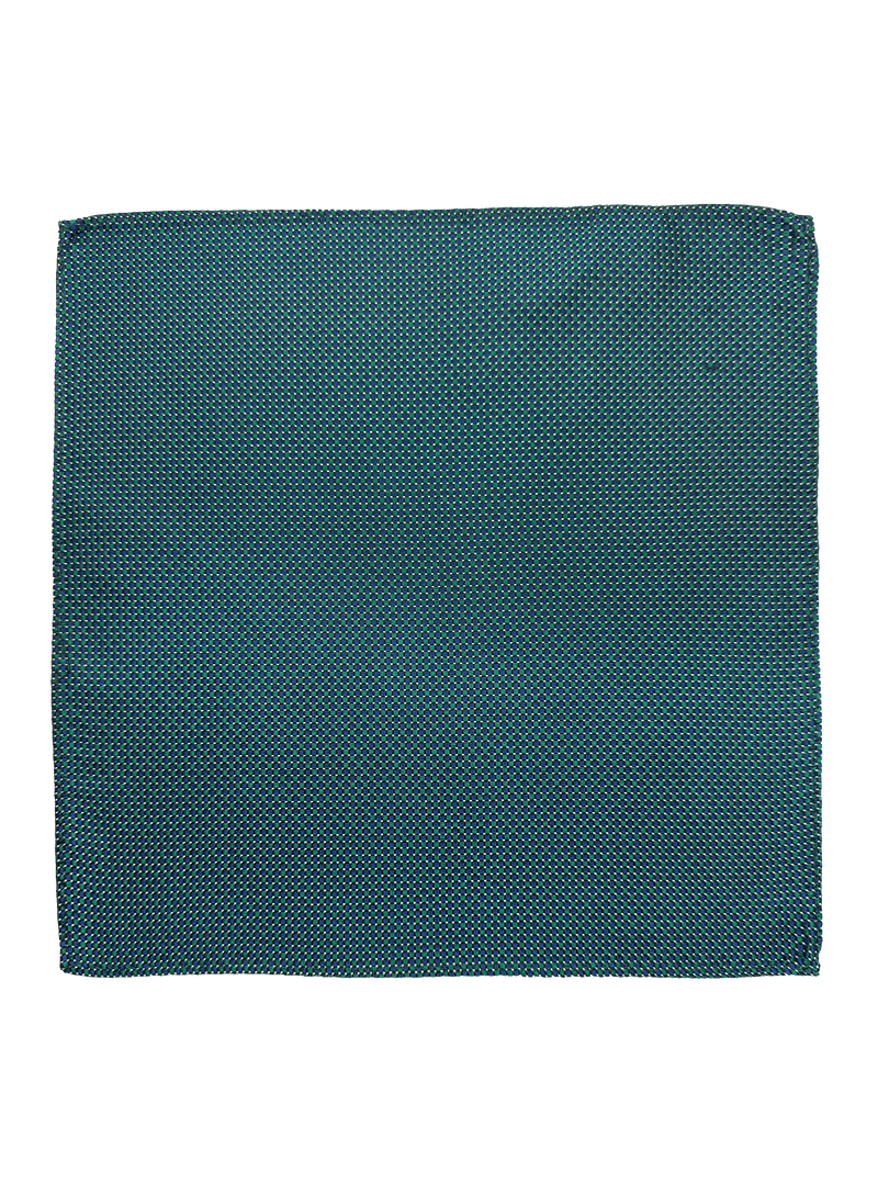 Blue Green Woven Pocket Square