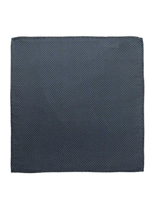 Blue Grey Woven Pocket Square
