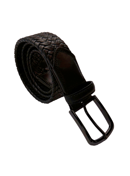 Brown Cross Woven Belt