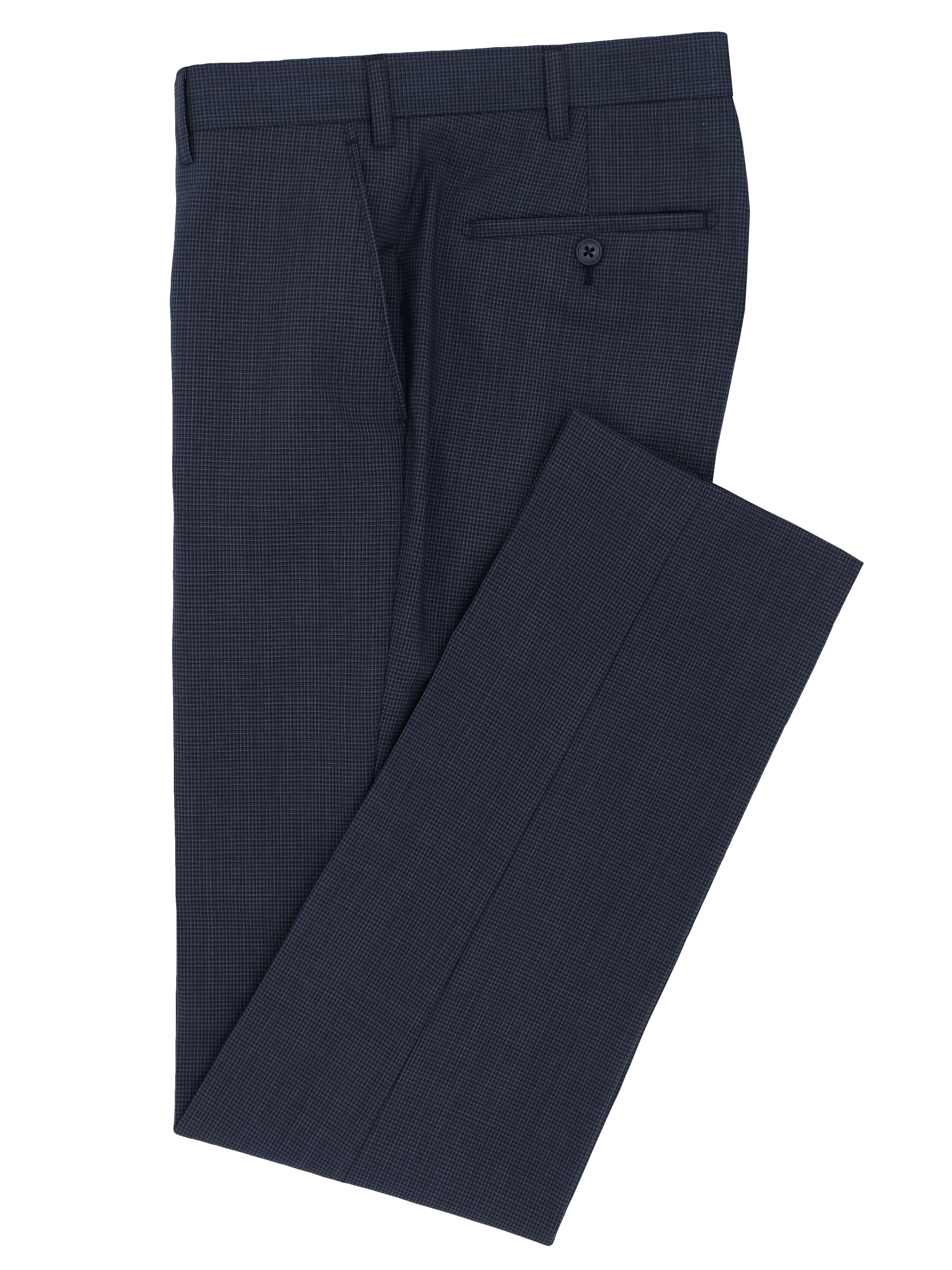 Siena Blake Navy Microchecked Wool Suit