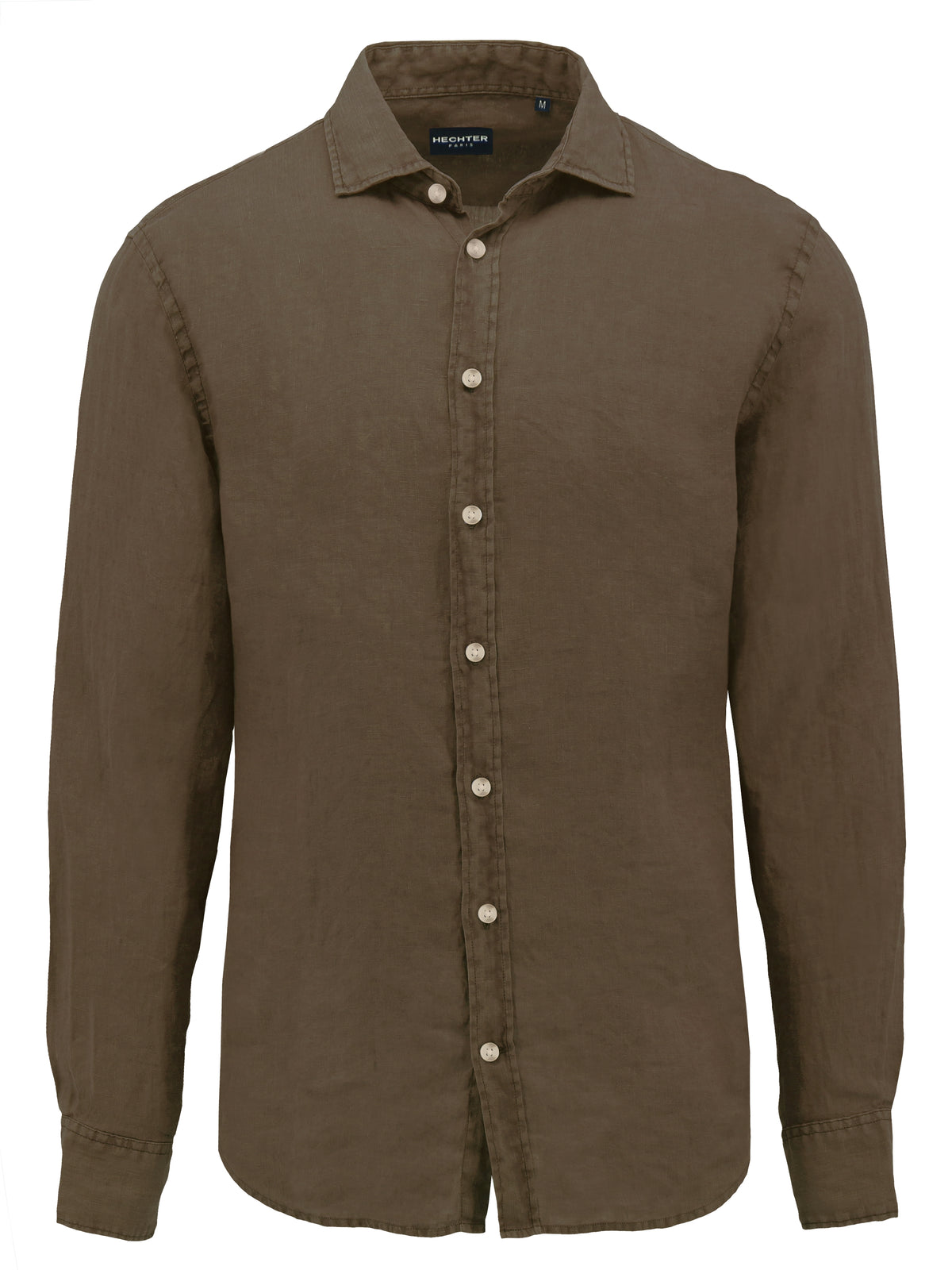 Sel Brown Cotton Linen Casual Shirt