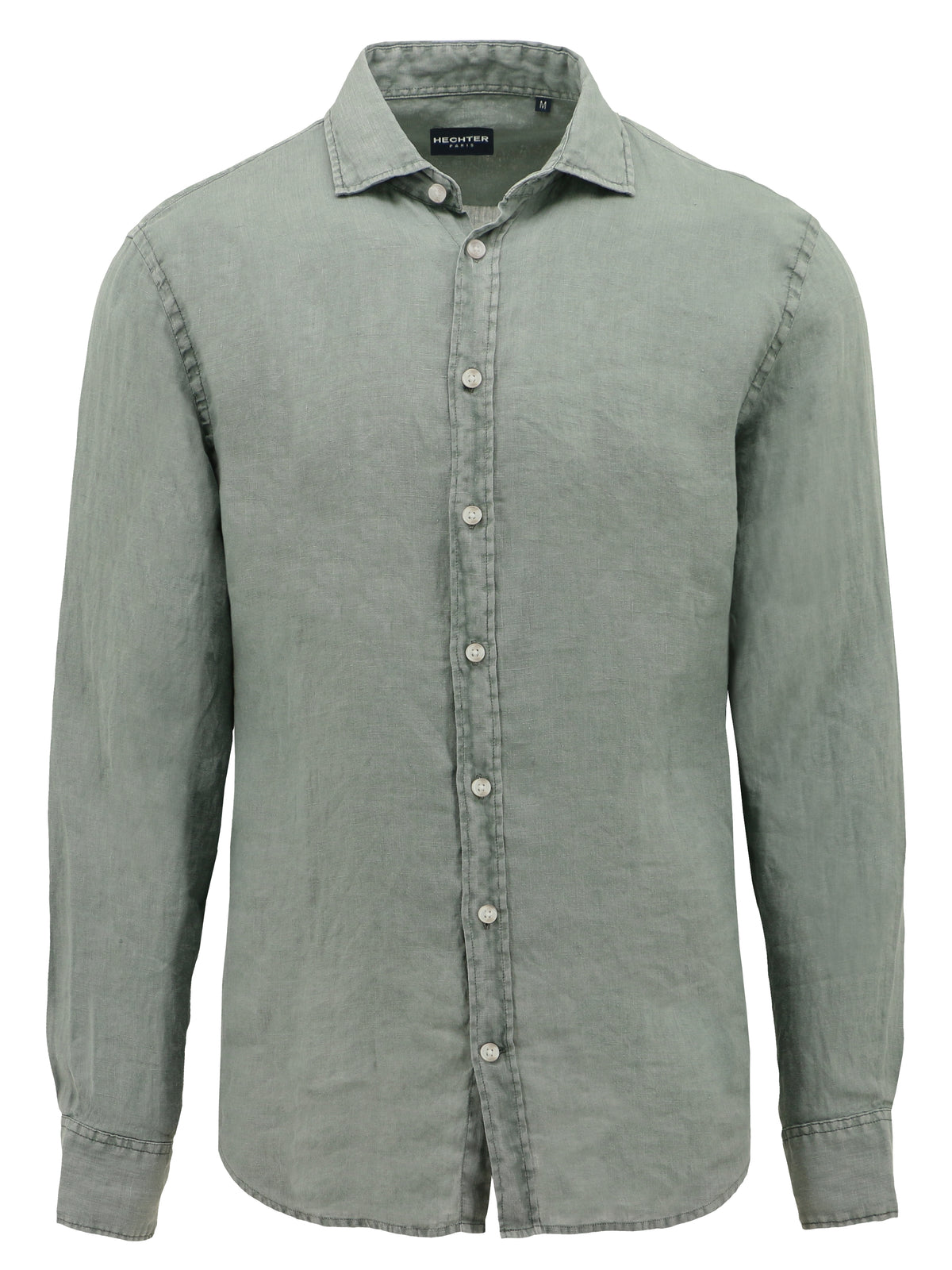 Sel Olive Cotton Linen Casual Shirt