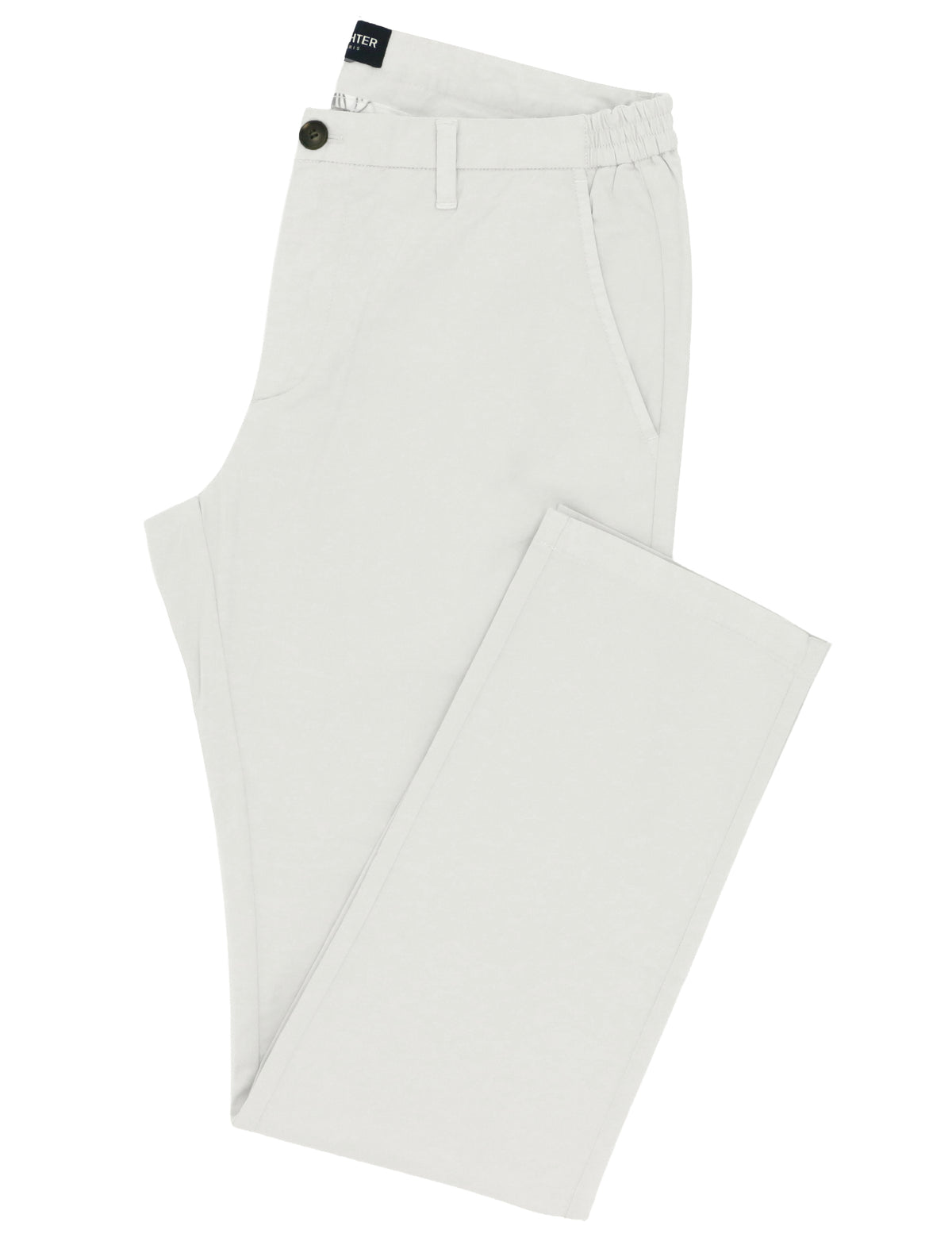 Jude White Cotton Stretch Chino