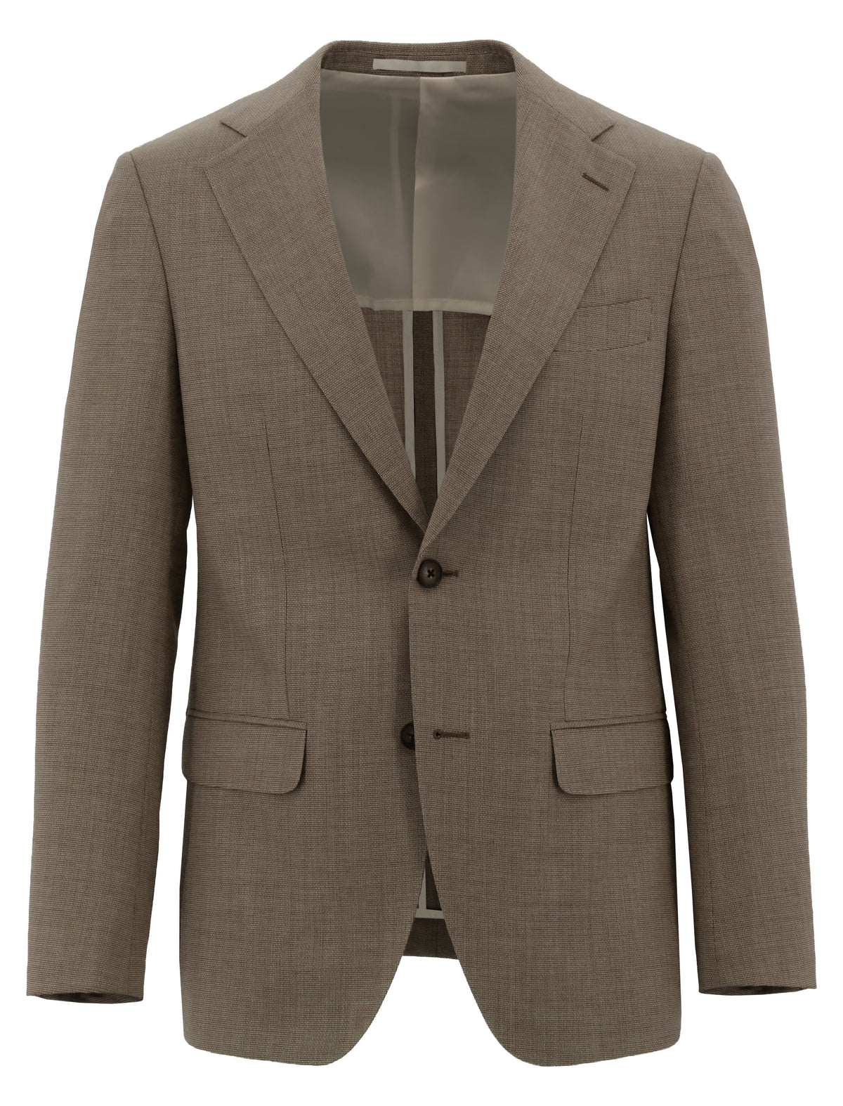 Turin Brown Wool Linen Blend Sports Jacket