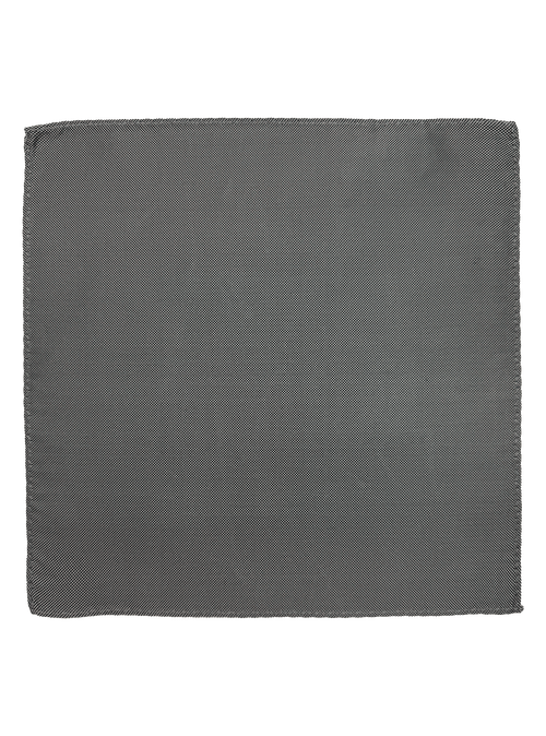 Grey Silk Pocket Square