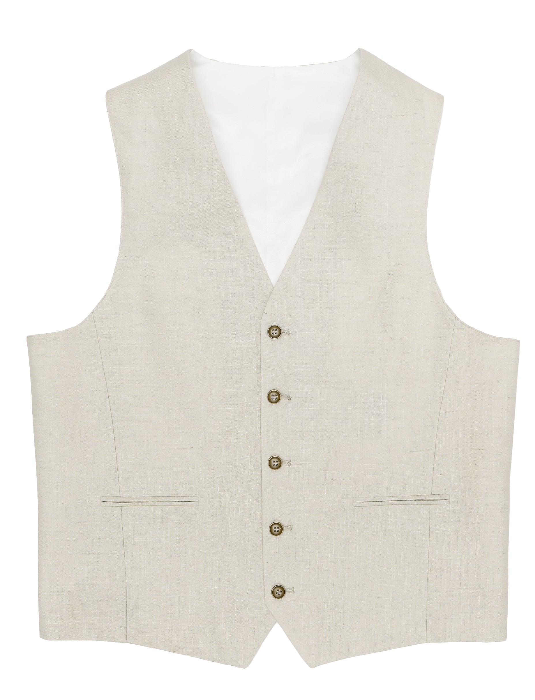 Ryan 339 Stone Linen Waistcoat