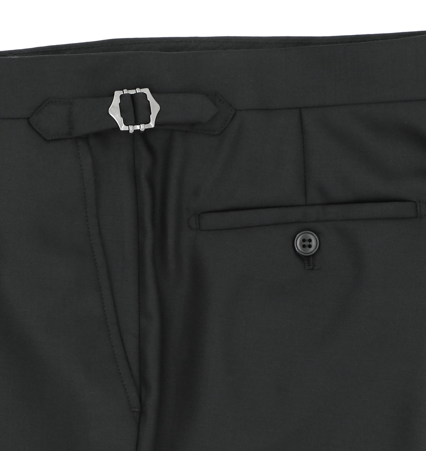 Duntroon 106 Black Satin Stripe Side Tab Trouser