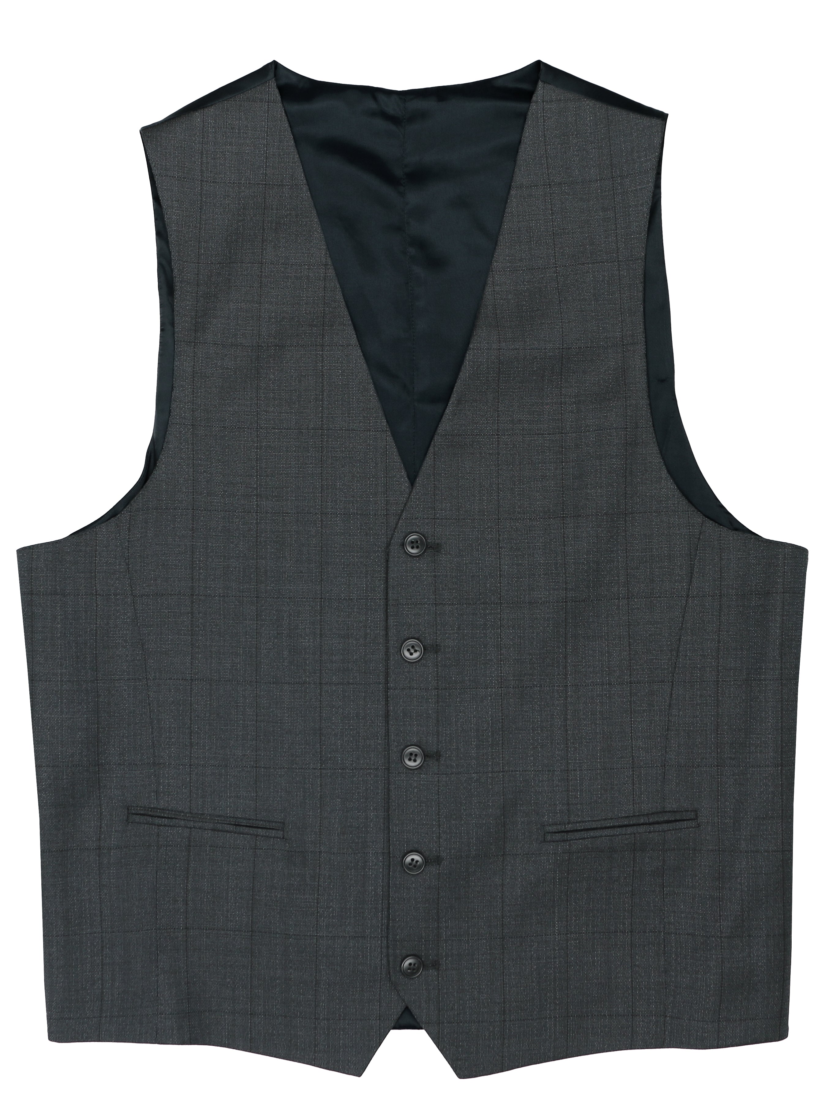 Ryan 107 Charcoal Wool Stretch Waistcoat