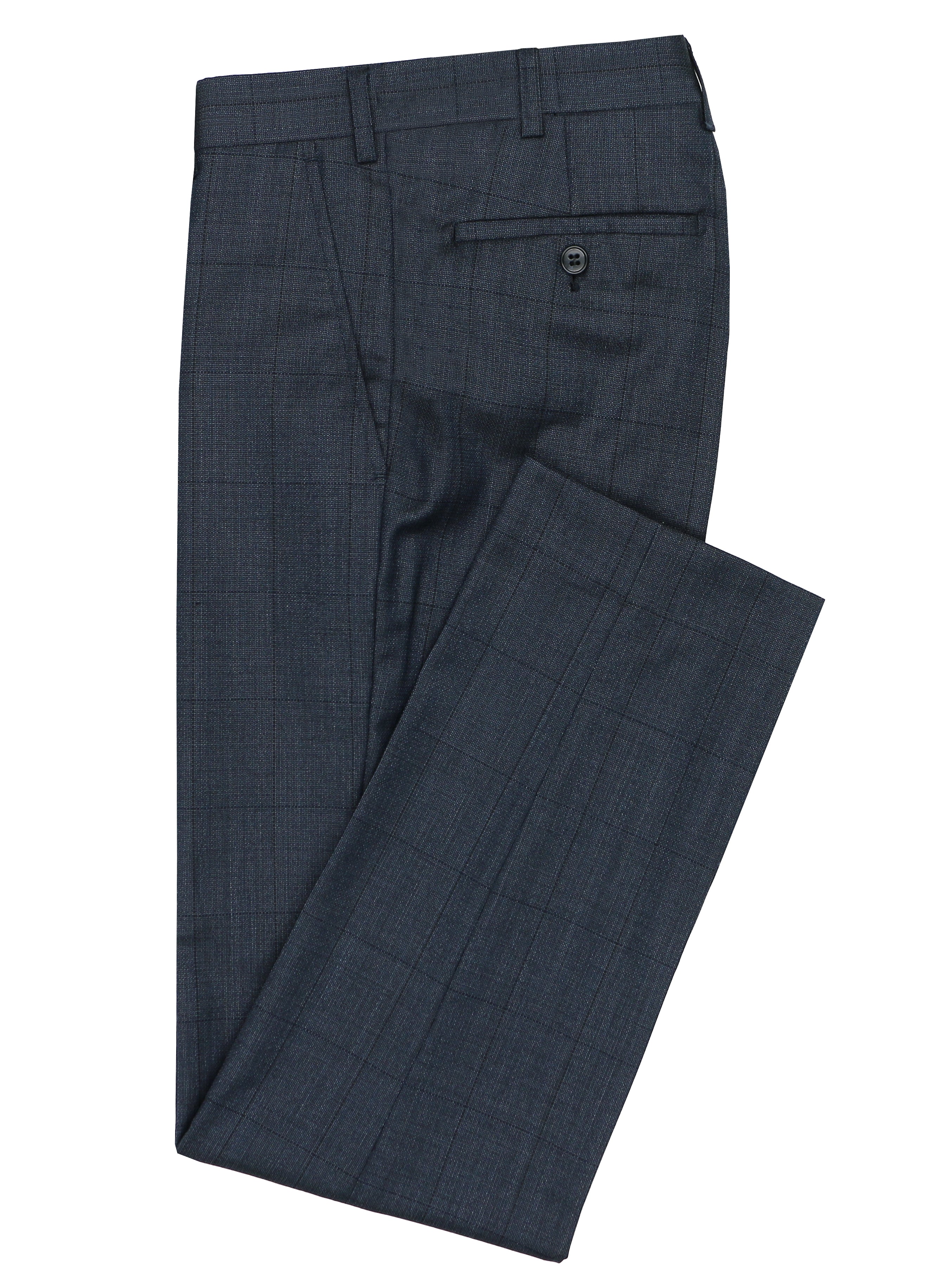 Edward 107 Navy Wool Stretch Trouser