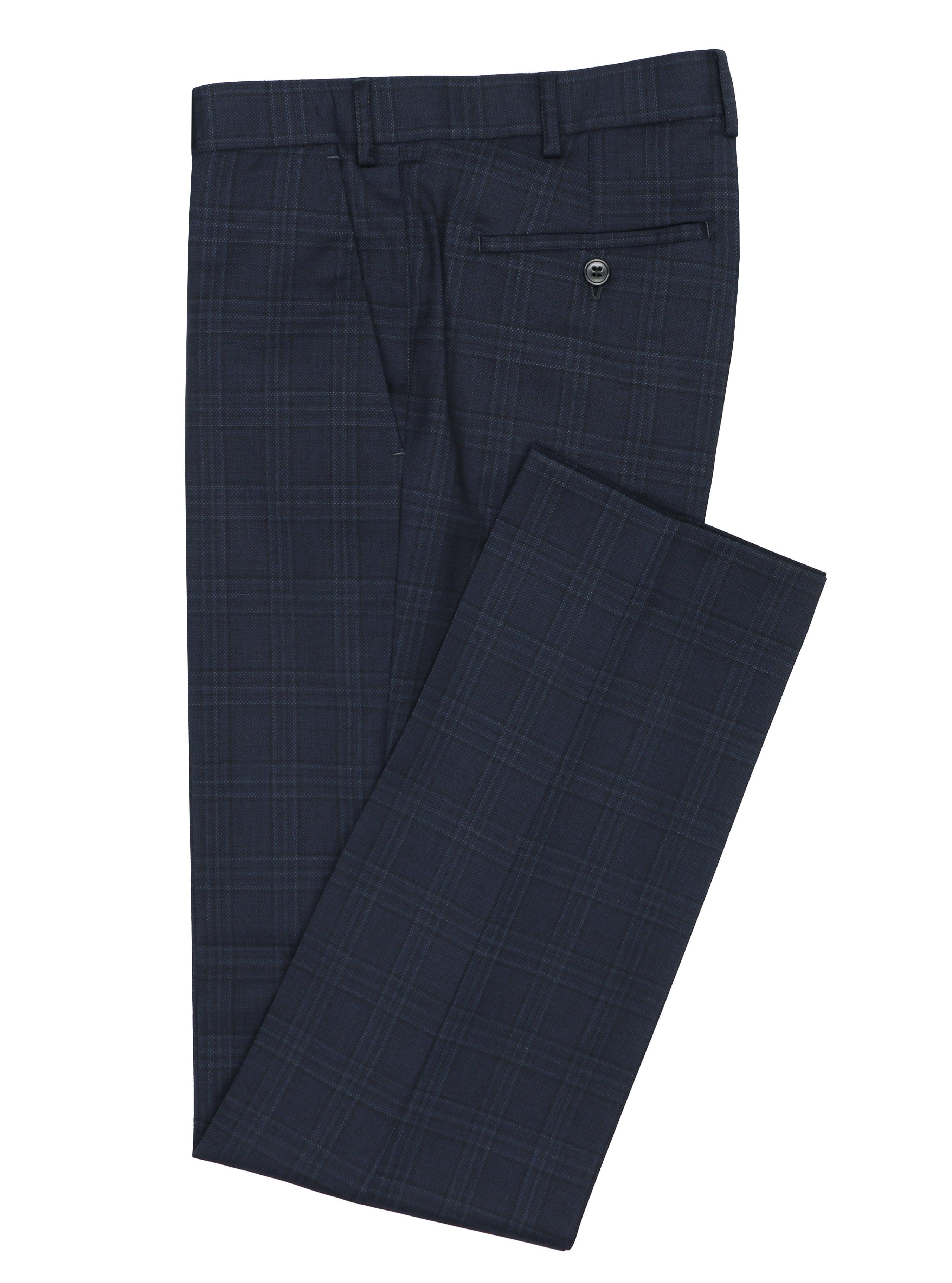 Edward 108 Navy Wool Stretch Trouser