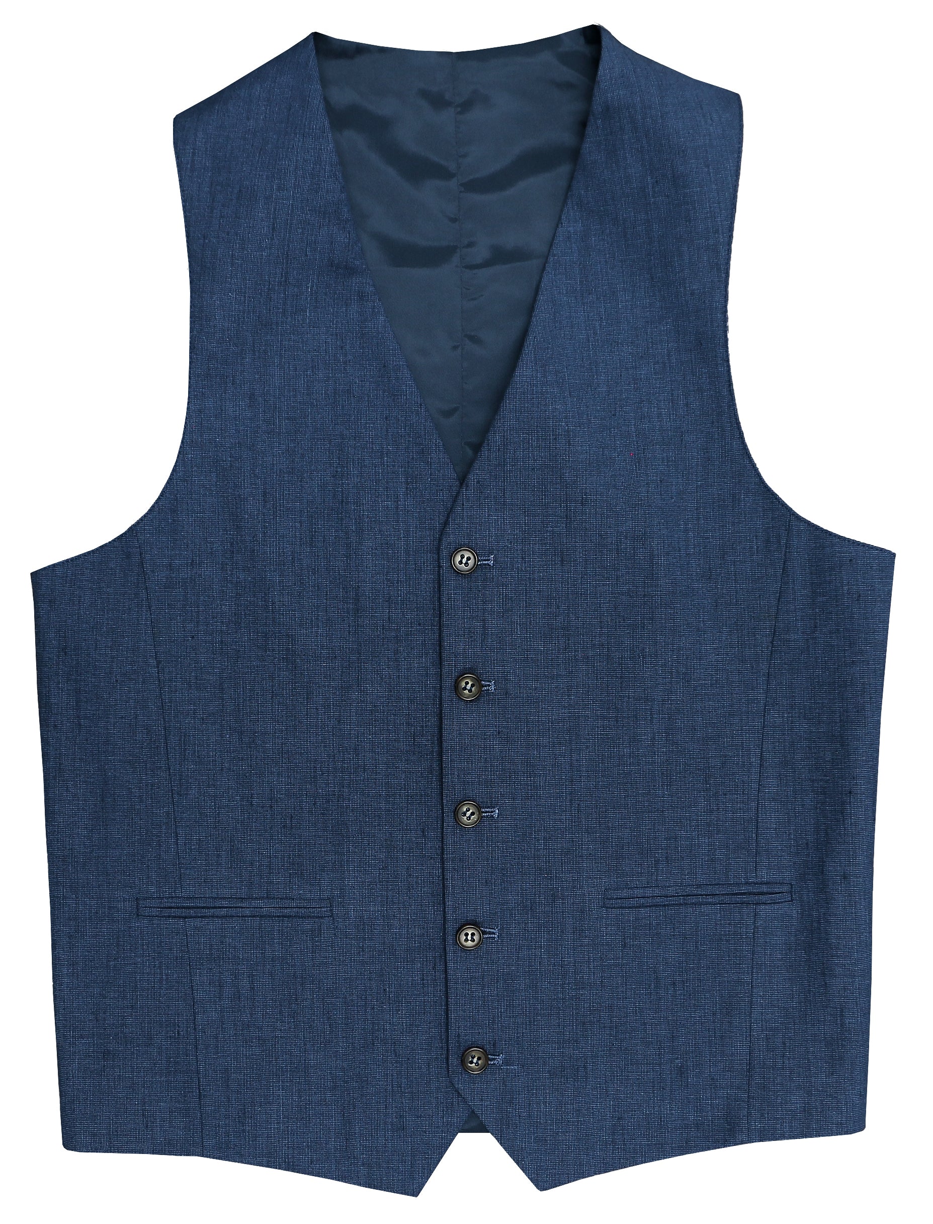 Ryan 340 Navy Linen Stretch Waistcoat