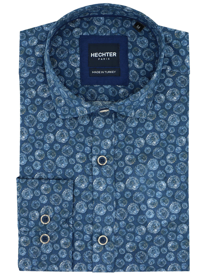 Sel Blue Printed Shirt